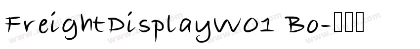 FreightDisplayW01 Bo字体转换